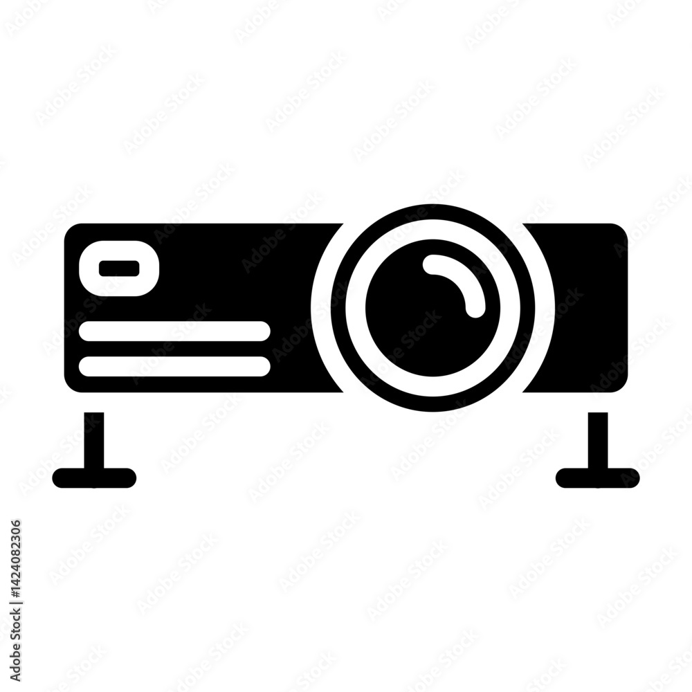 Projector Vector Glyph Icon Design Projector Vector Glyph Icon Design