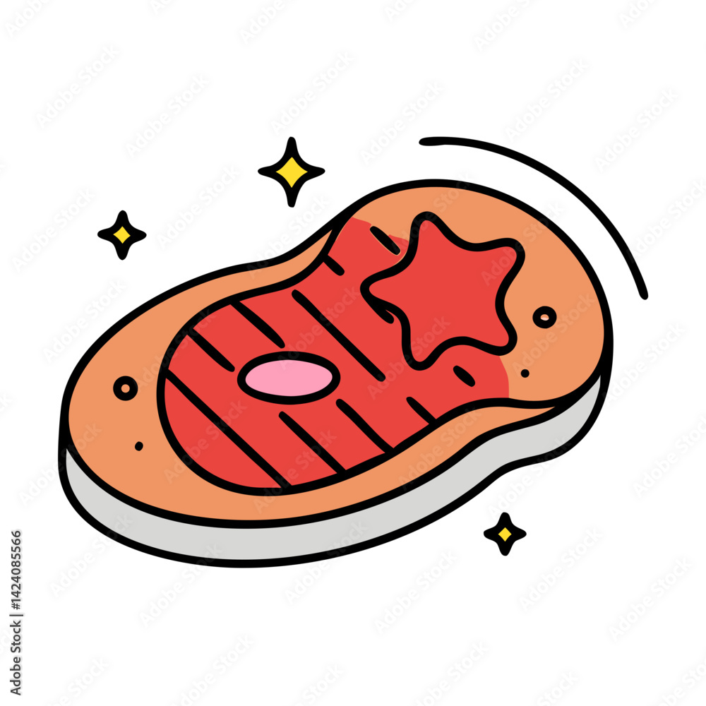 steak icon, steak vector illustration-simple illustration of steak, perfect for steak logos and icons steak icon, steak vector illustration-simple illustration of steak, perfect for steak logos and icons