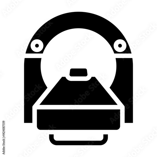 CT Scanner Vector Glyph Icon Design