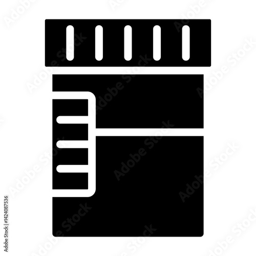 Urine Test Bottle Vector Glyph Icon Design