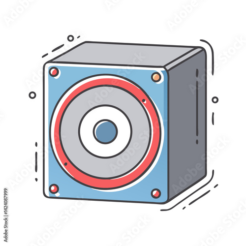 subwoofer icon, subwoofer vector illustration-simple illustration of subwoofer, perfect for subwoofer logos and icons
