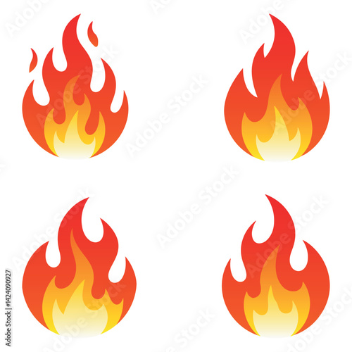 Fire flame vector 