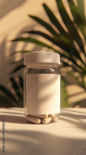 cosmetic jar for face cream or skin care product