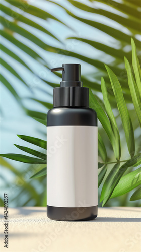 Pump Bottle for Liquid Cosmetics or Household Chemicals