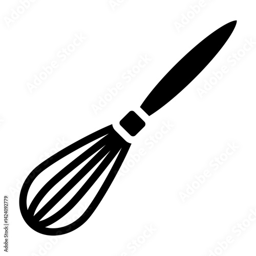 Whisk Vector Glyph Icon Design