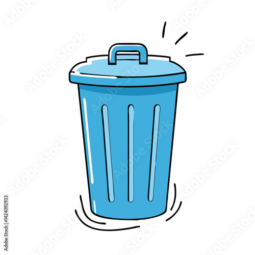 trash bin icon, trash bin vector illustration-simple illustration of trash bin, perfect for trash bin logos and icons