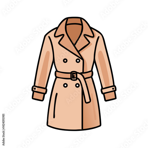 trench coat icon, trench coat vector illustration-simple illustration of trench coat, perfect for trench coat logos and icons