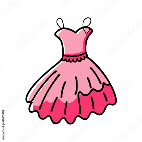 tulle dress icon, tulle dress vector illustration-simple illustration of tulle dress, perfect for tulle dress logos and icons