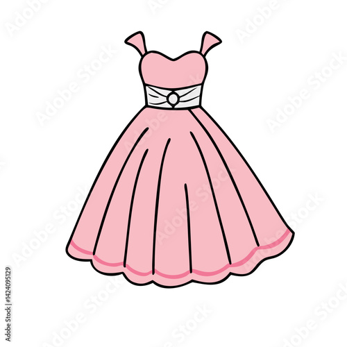 tulle dress icon, tulle dress vector illustration-simple illustration of tulle dress, perfect for tulle dress logos and icons