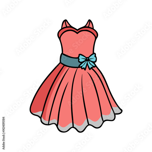 tulle dress icon, tulle dress vector illustration-simple illustration of tulle dress, perfect for tulle dress logos and icons
