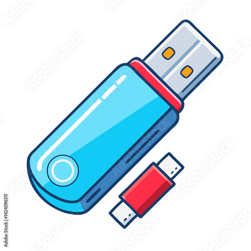 usb flash drive icon, usb flash drive vector illustration-simple illustration of usb flash drive, perfect for usb flash drive logos and icons