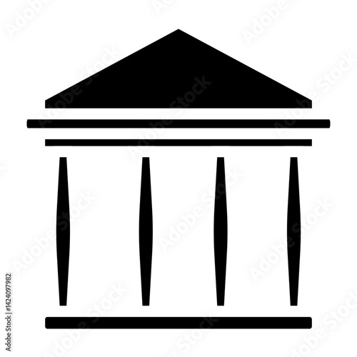 Bank Vector Glyph Icon Design