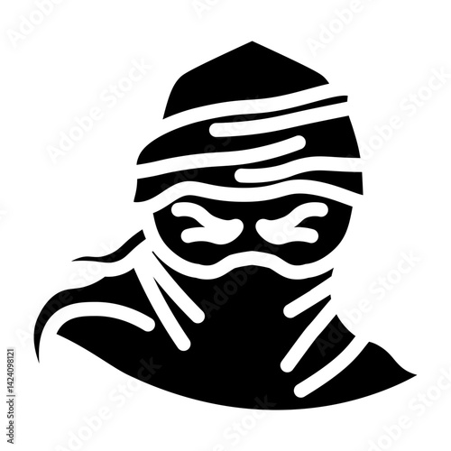 Robber Vector Glyph Icon Design
