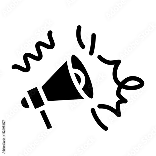 Announcement Vector Glyph Icon Design