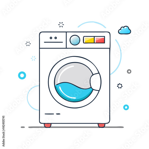 washing machine icon, washing machine vector illustration-simple illustration of washing machine, perfect for washing machine logos and icons