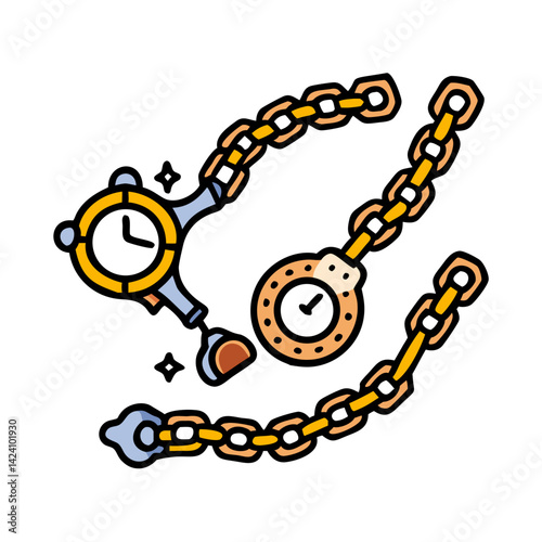 watch chains icon, watch chains vector illustration-simple illustration of watch chains, perfect for watch chains logos and icons
