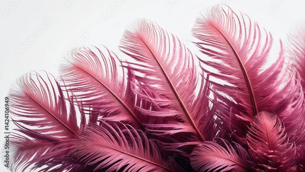 Fototapeta premium Pink feathers close-up (1)