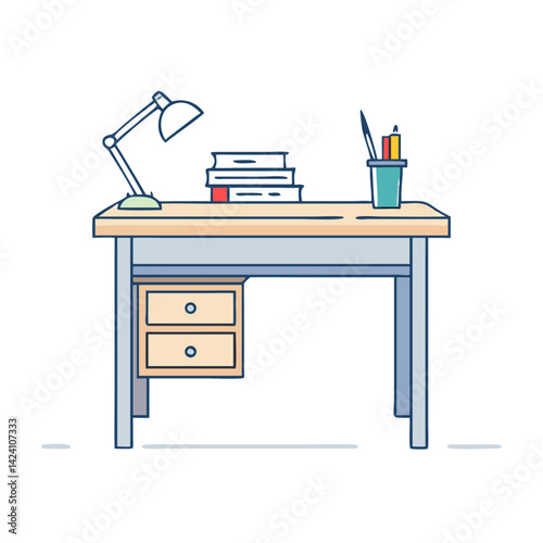 writing desk icon, writing desk vector illustration-simple illustration of writing desk, perfect for writing desk logos and icons
