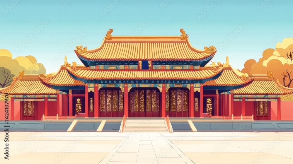 Fototapeta premium Grand Chinese Palace