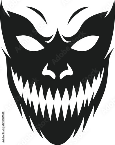 Terrifying Gothic Mask with Demonic Grin