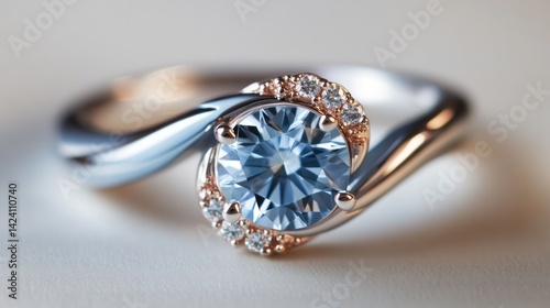 Stunning Aquamarine and Diamond Ring