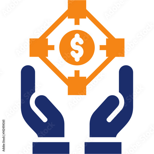 Blockchain Funding Icon