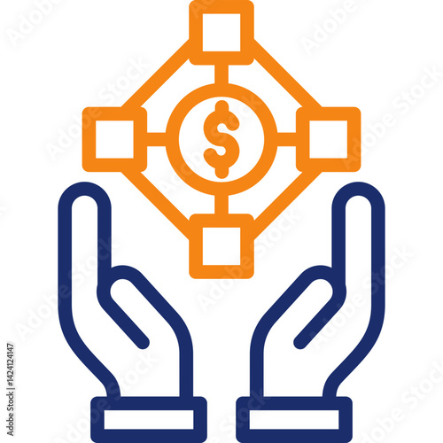 Blockchain Funding Icon