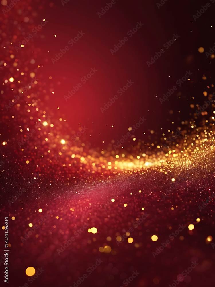 Elegant red and gold glitter swirl background with sparkling stars, glowing, celebration, luxury, bright, ai Elegant red and gold glitter swirl background with sparkling stars, glowing, celebration, luxury, bright, ai