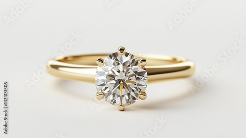 Elegant solitaire diamond ring (2) photo