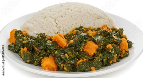 Kenyan Ugali with Sukuma Wiki photo