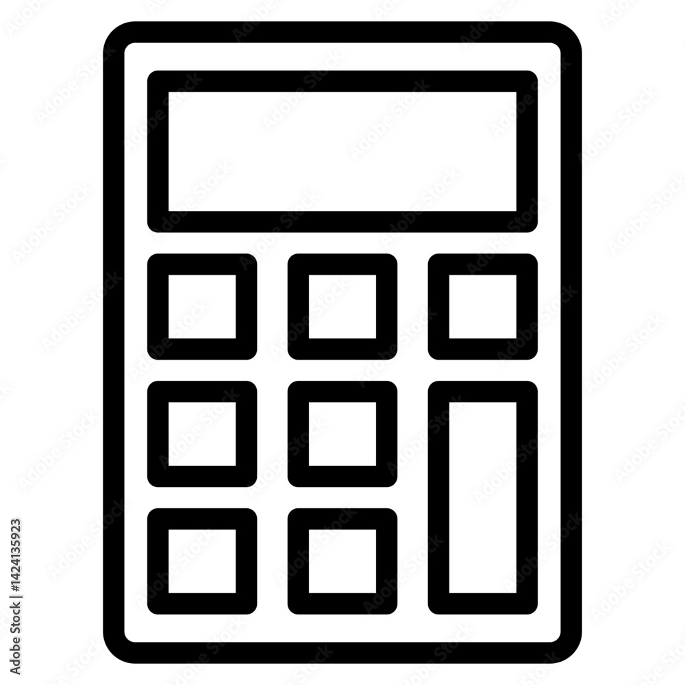 Calculator icon in vector illustration Calculator icon in vector illustration