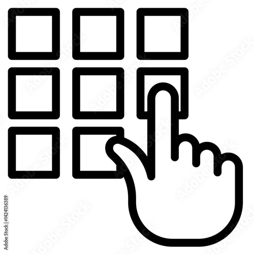 Pin code icon in vector illustration