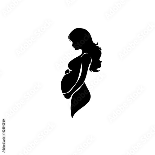 Pregnant silhouette icon