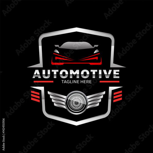 Automotive sport car emblem vector logo template