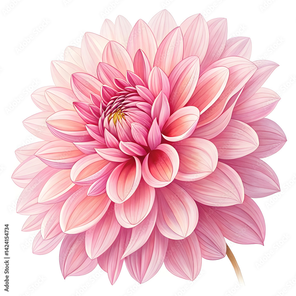 pink dahlia isolated on white pink dahlia isolated on white