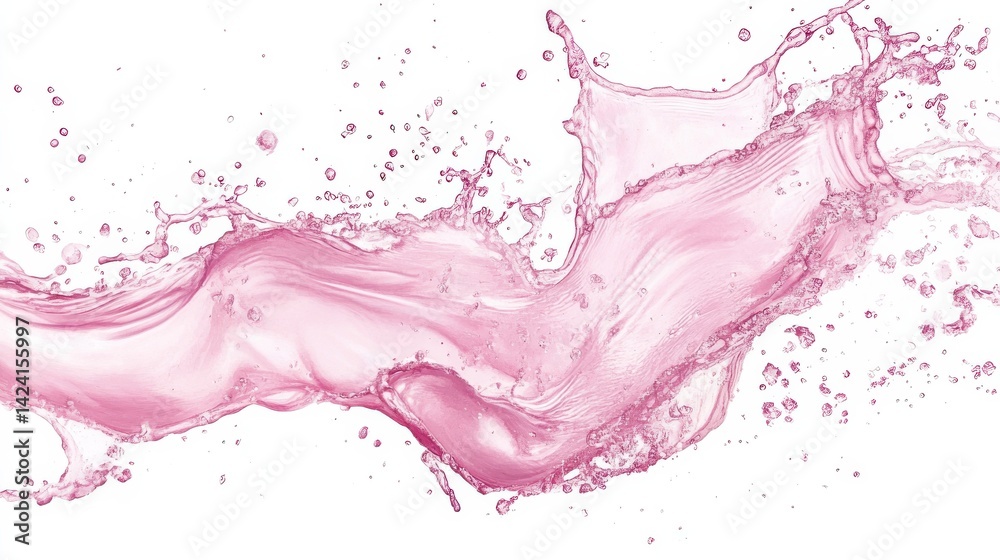 Abstract pink watercolor on white background.This is watercolor splash.It is drawn by hand. Abstract pink watercolor on white background.This is watercolor splash.It is drawn by hand.