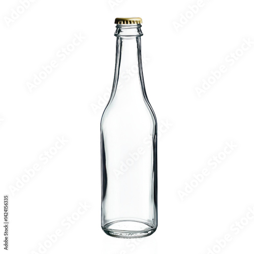 Wallpaper Mural An empty glass bottle standing upright, isolated on a transparency background Torontodigital.ca