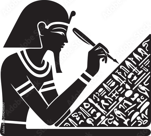 Egyptian Scribe vector