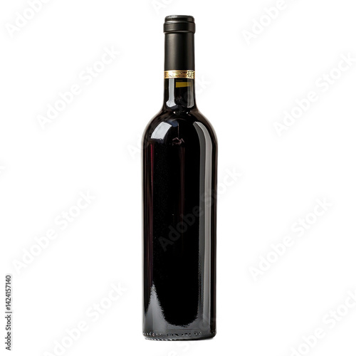 Wallpaper Mural A full wine bottle with a label, isolated on a transparency background Torontodigital.ca