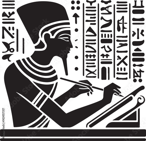 Egyptian Scribe vector