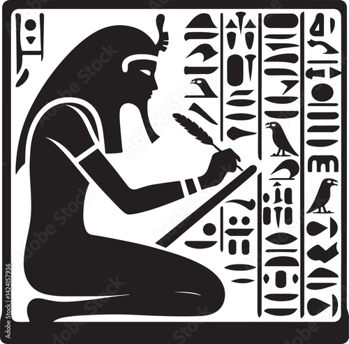 Egyptian Scribe vector