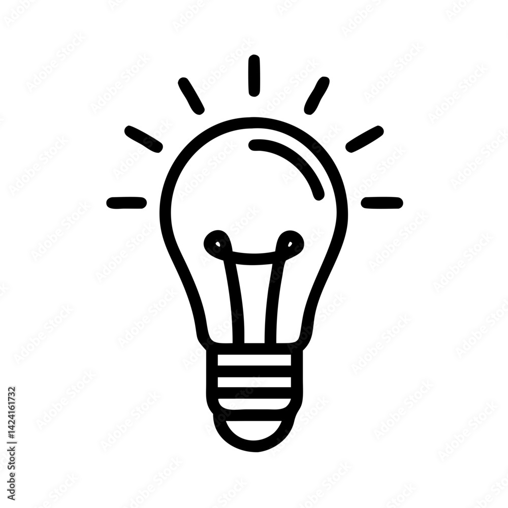 Fototapeta premium Icon of a Light Bulb