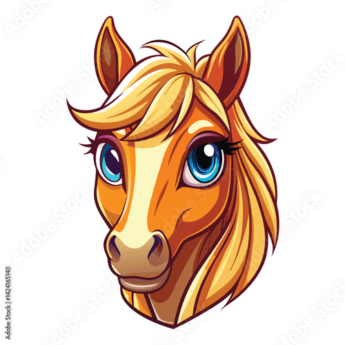 Cute Cartoon Horse Head (1)