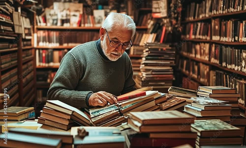 senior man reading a book senior man reading a book