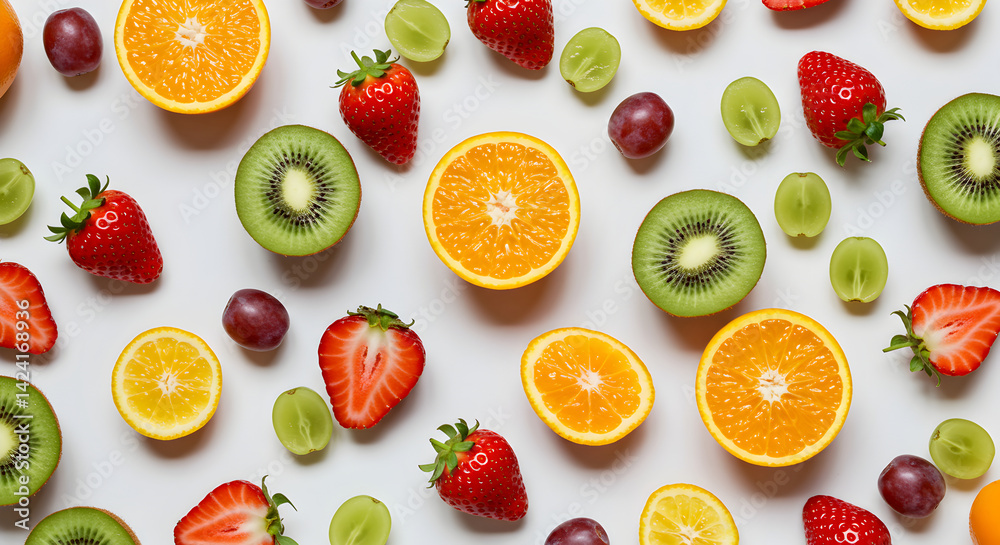 Vibrant Fruit Medley A Fresh and Colorful Arrangement of Healthy Delights