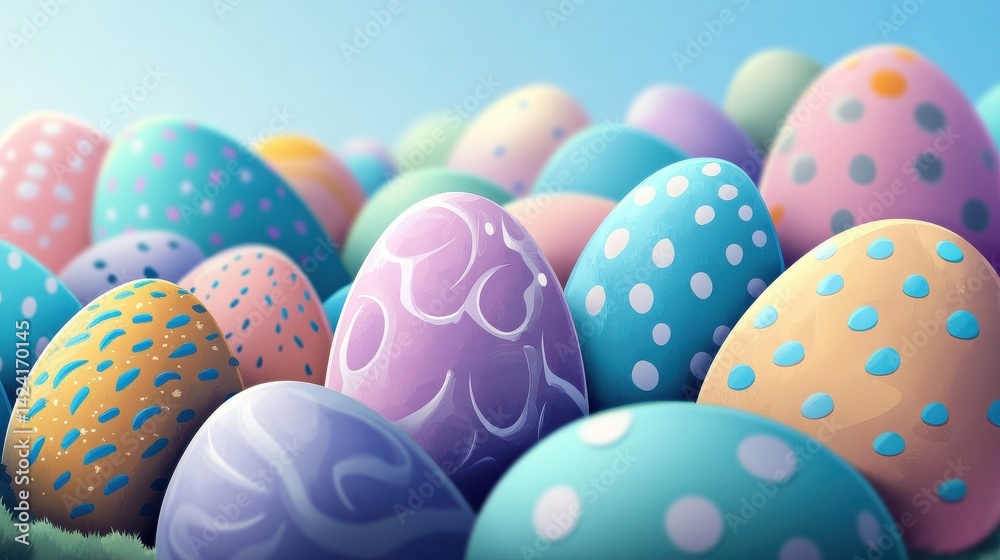 Fototapeta premium Happy easter greetings. vector illustration design