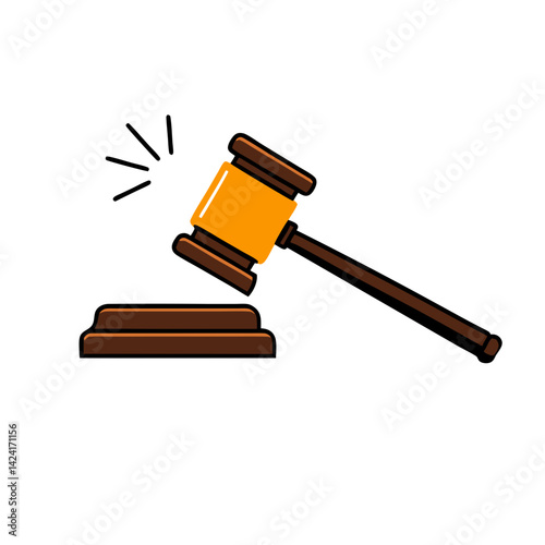 Gavel And Sound Block Illustration Symbolizing Justice Legal Proceedings And Court Decisions