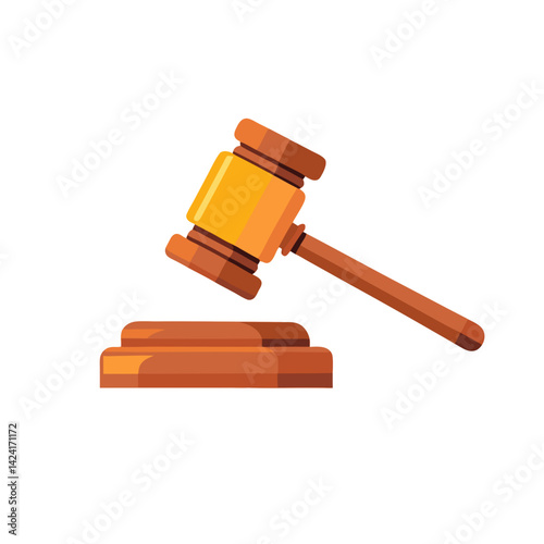 Gavel And Sound Block Symbol Of Justice Law And Legal System Icon