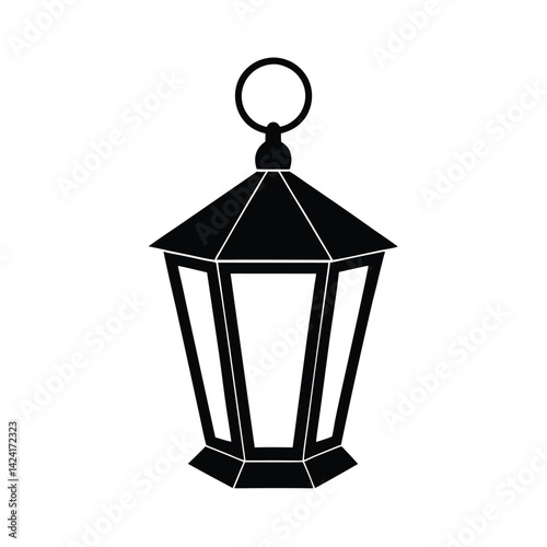 lantern on white background