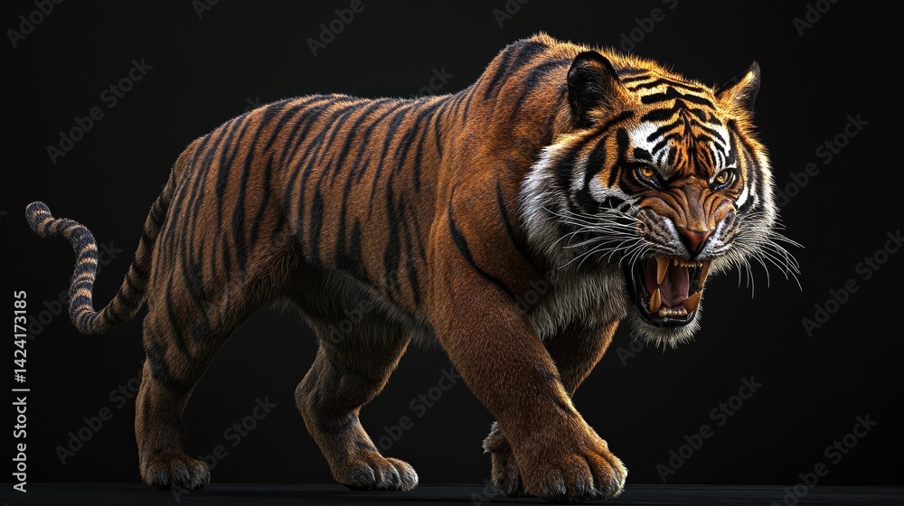 Fototapeta premium angry sumatran tiger